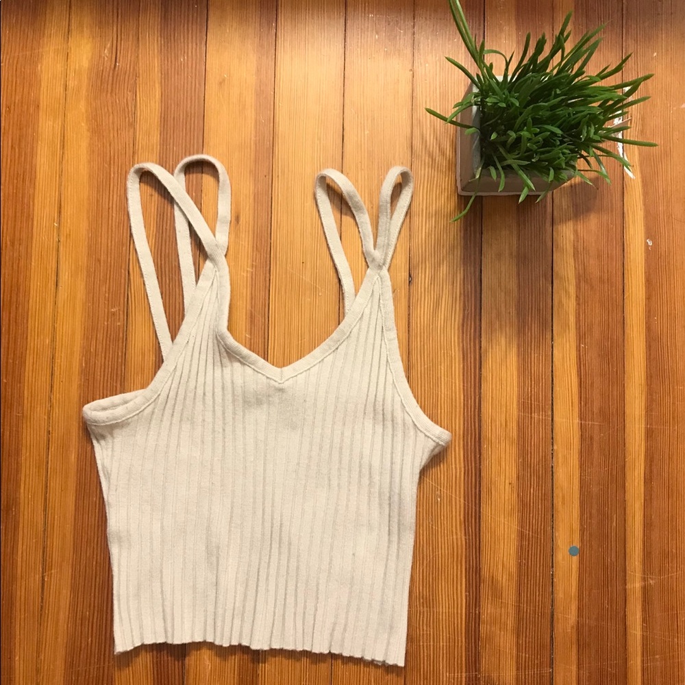 Beige Thick Crop Top